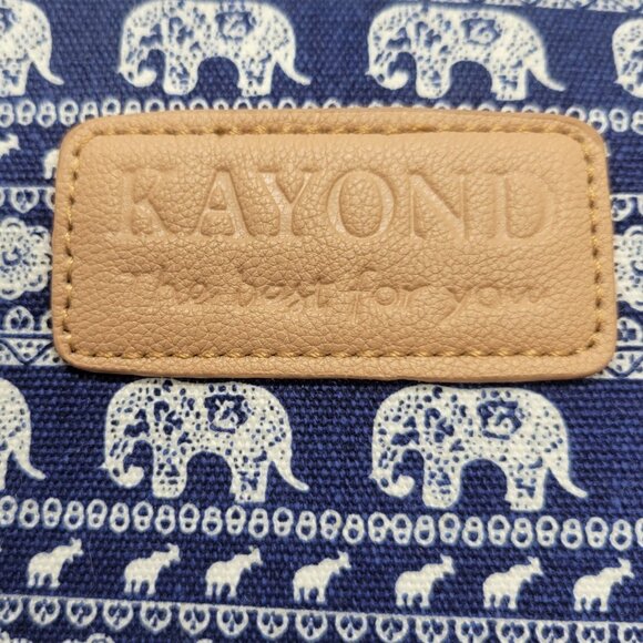 Kayond Elephant Pattern Laptop Sleeve & Accessory Pouch 6" Blue - Picture 2 of 9